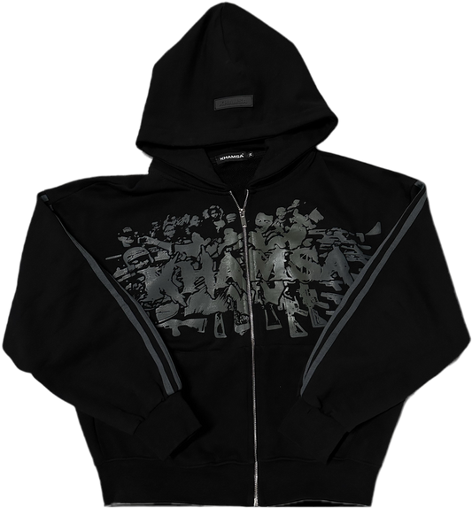 Midnight zip-up black