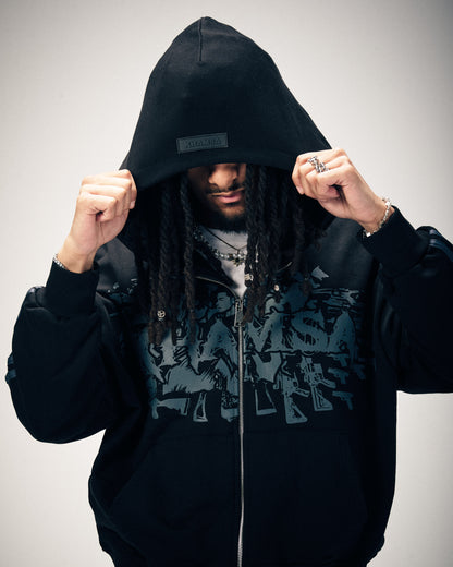 Midnight zip-up black