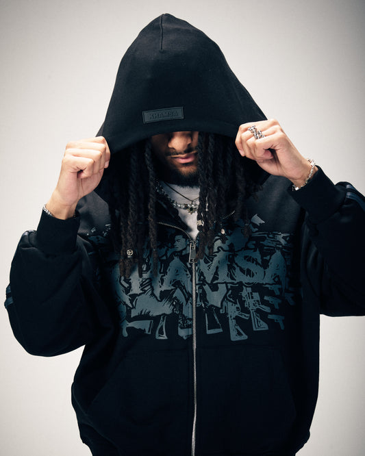 Midnight zip-up black