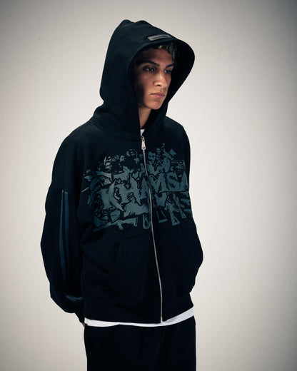 Midnight zip-up black