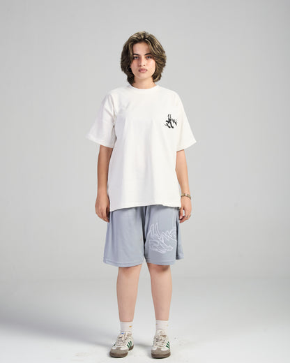 with us or aginst us tee (creamy white-black)