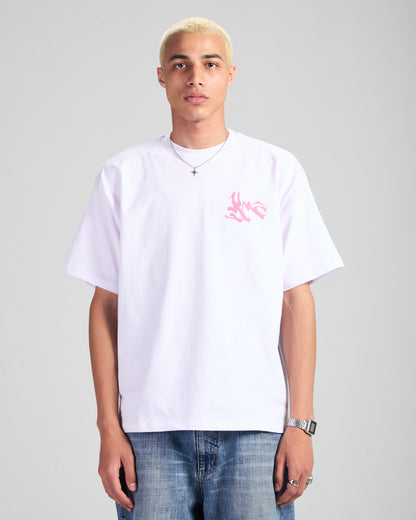 with us or aginst us tee (white-pink)